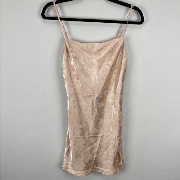 Princess Polly Norman Embroidered Satin Slip Dress Size 4 - Picture 3 of 5